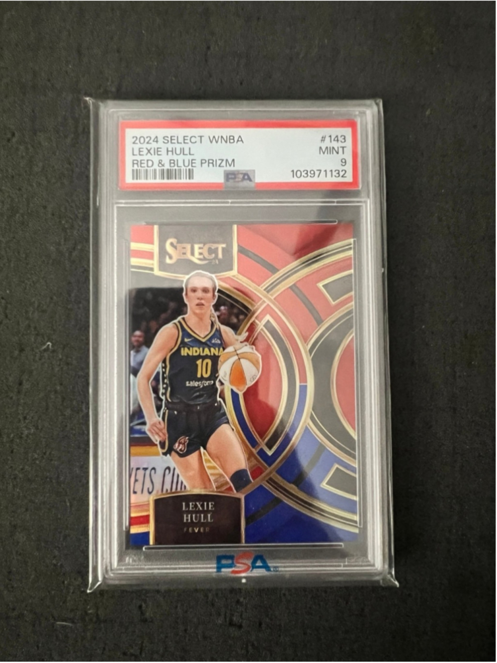 LEXIE HULL - 2024 PANINI SELECT WNBA - RED & BLUE PRIZM #349/399